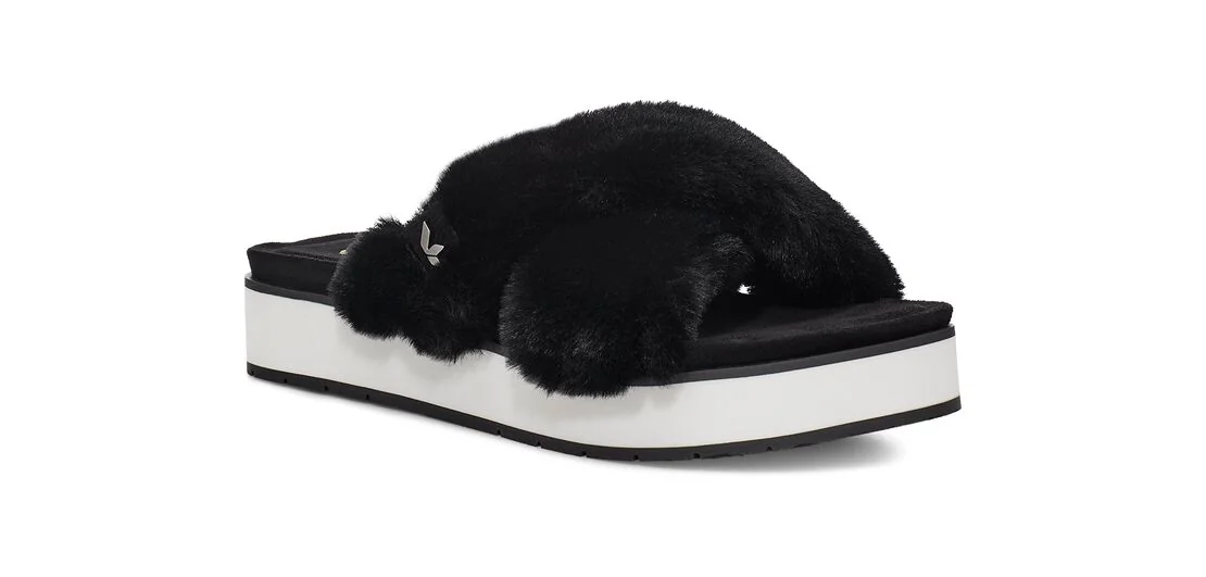 Легкі жіночі шльопанці з хутром Koolaburra Fuzz Slide by UGG 1159774336