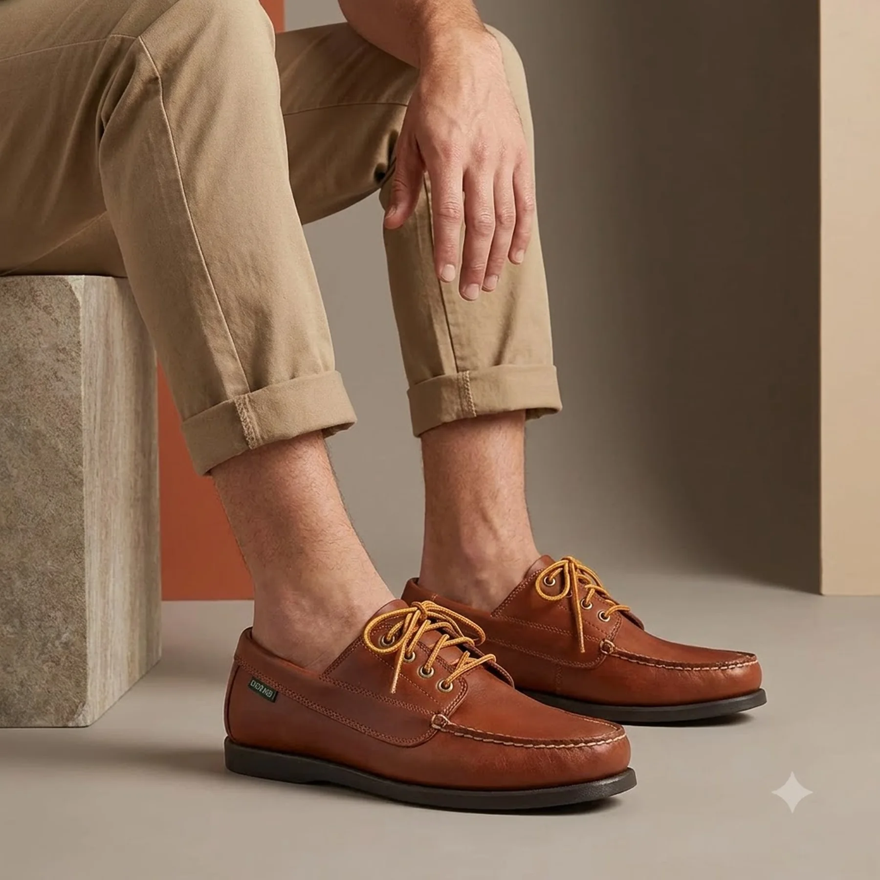 Лофери Eastland men's falmouth camp moc oxford tan
