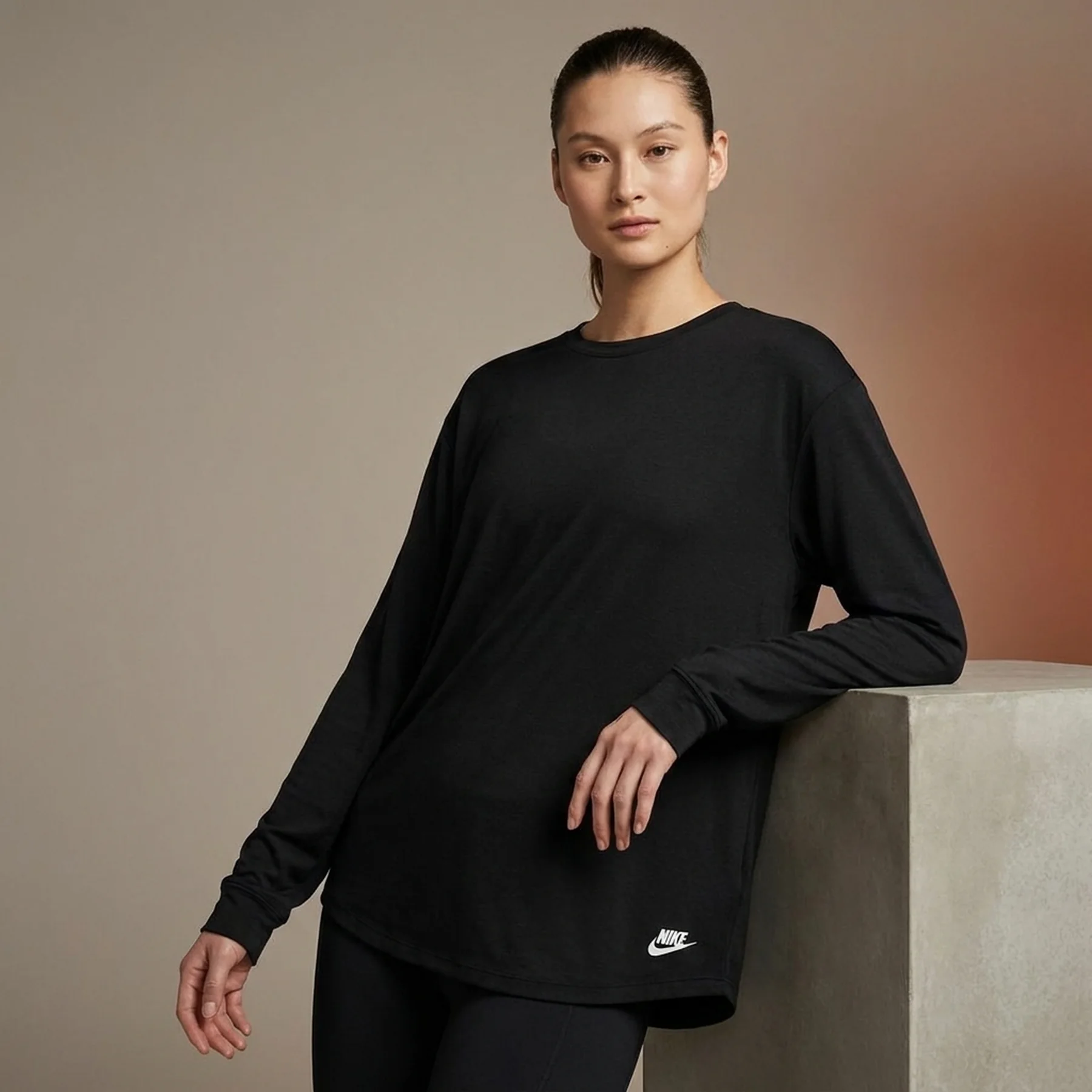 Лонгслів Nike ONE RELAXED DRI-FIT LONG-SLEEVE TOP BLACK