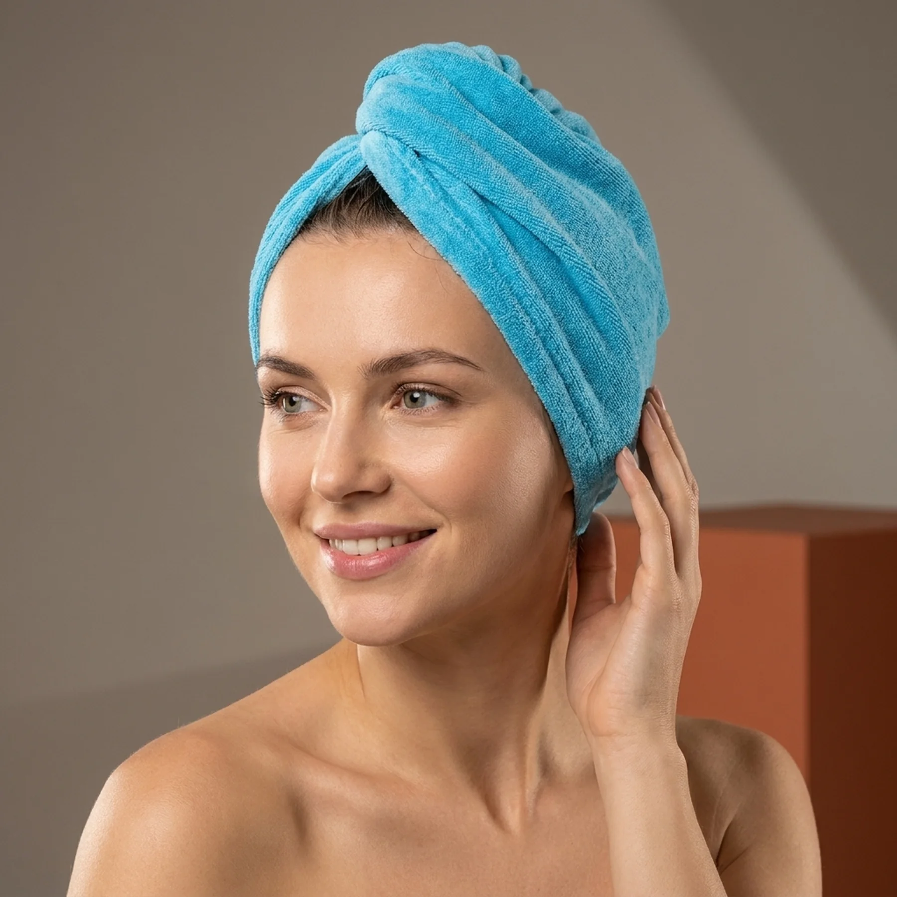 Рушник для волосся Aqua Speed HEAD TOWEL 9332 блакитний Жін 25х65 см
