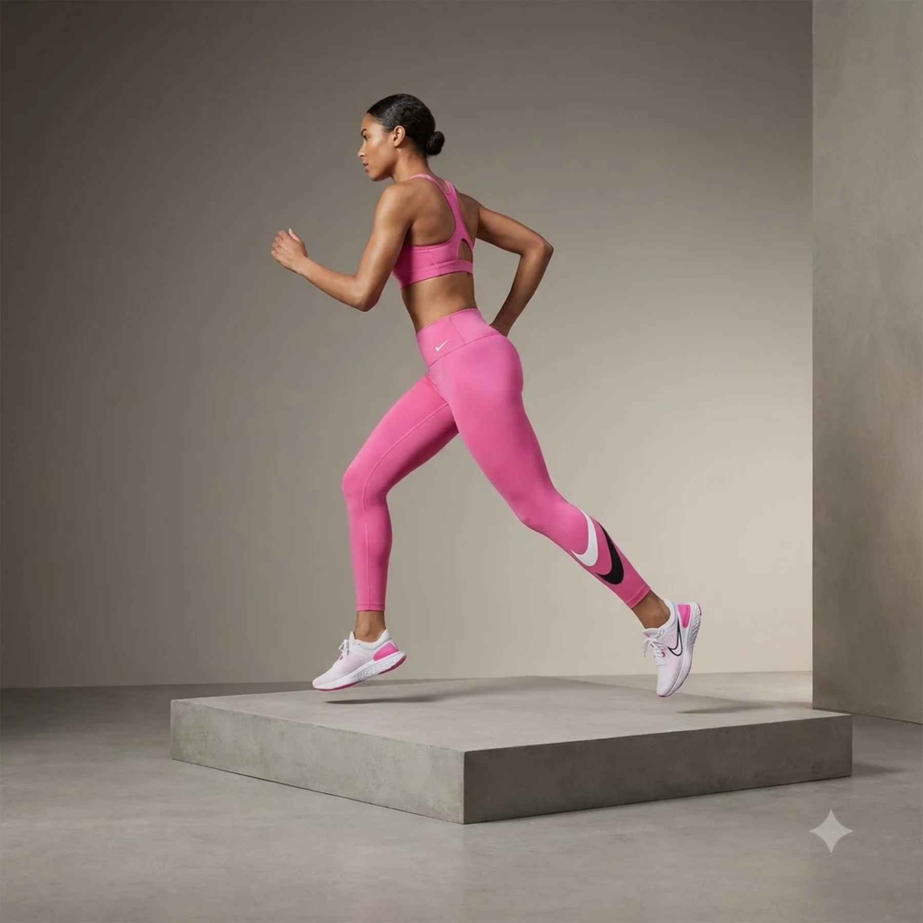 Лосіни жіночі Nike 7/8 Swoosh Run Pink (DD6835-621) — Спортивні аксесуари
