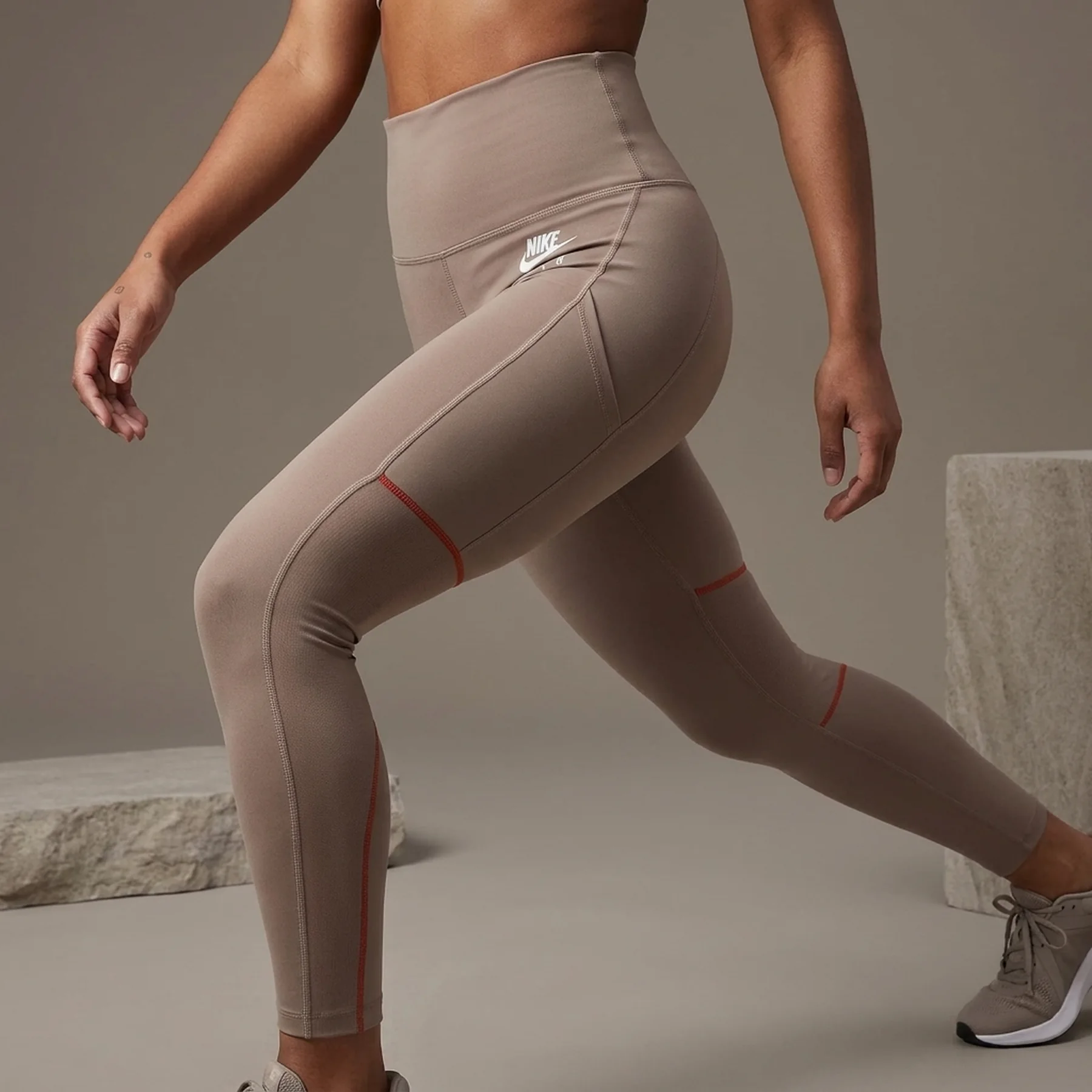Лосіни жіночі Nike Air Dri-Fit 7/8 Beige (DD4052-033)