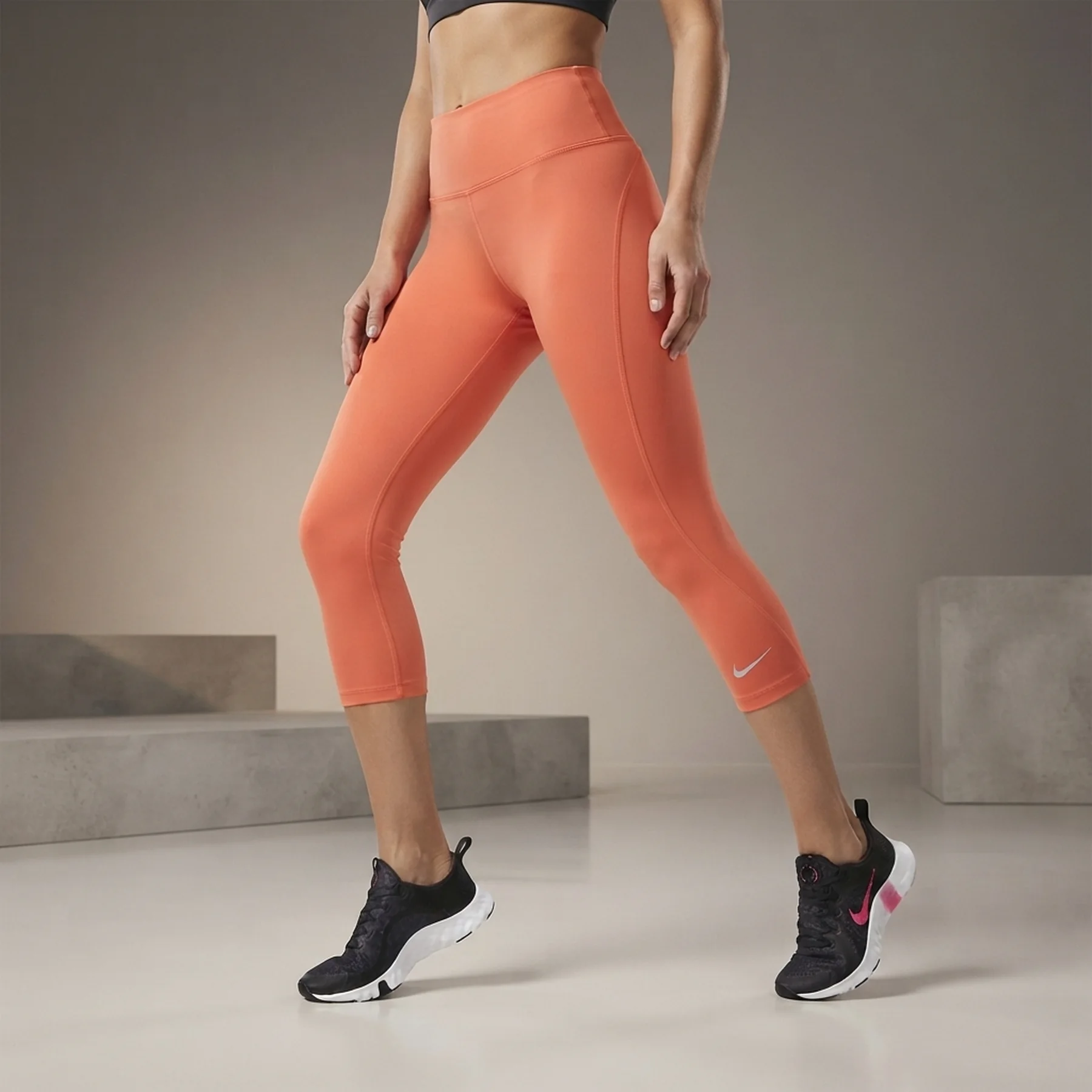 Лосіни жіночі Nike Dri Fit Fast Crop Orange (CZ9238-827)