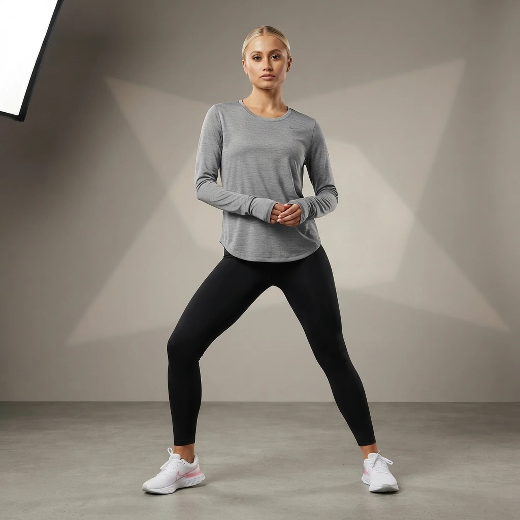 Лосіни жіночі Nike Dri Fit Plus Running Grey (DJ0953-056)