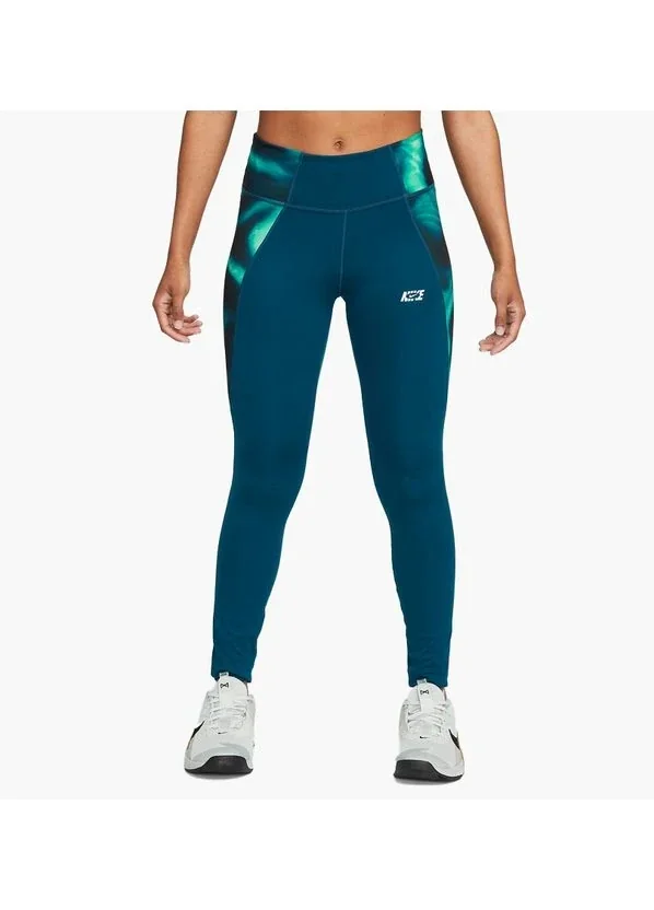Лосіни жіночі Nike One Icon Clash Womens Mid-Rise Leggings Blue (DQ6713-460)