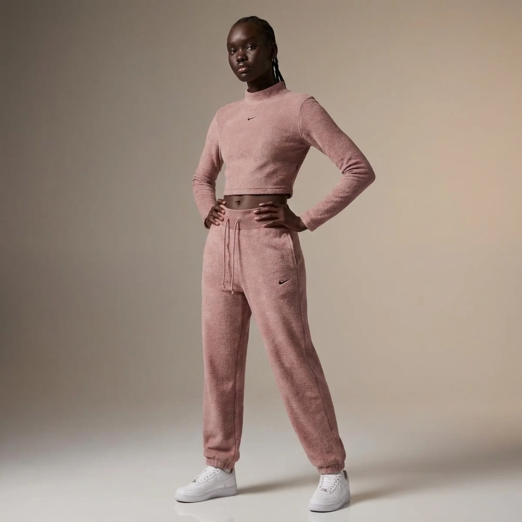 Лосіни жіночі Nike Sportswear Phoenix Plush Bordo (FN3619-208)