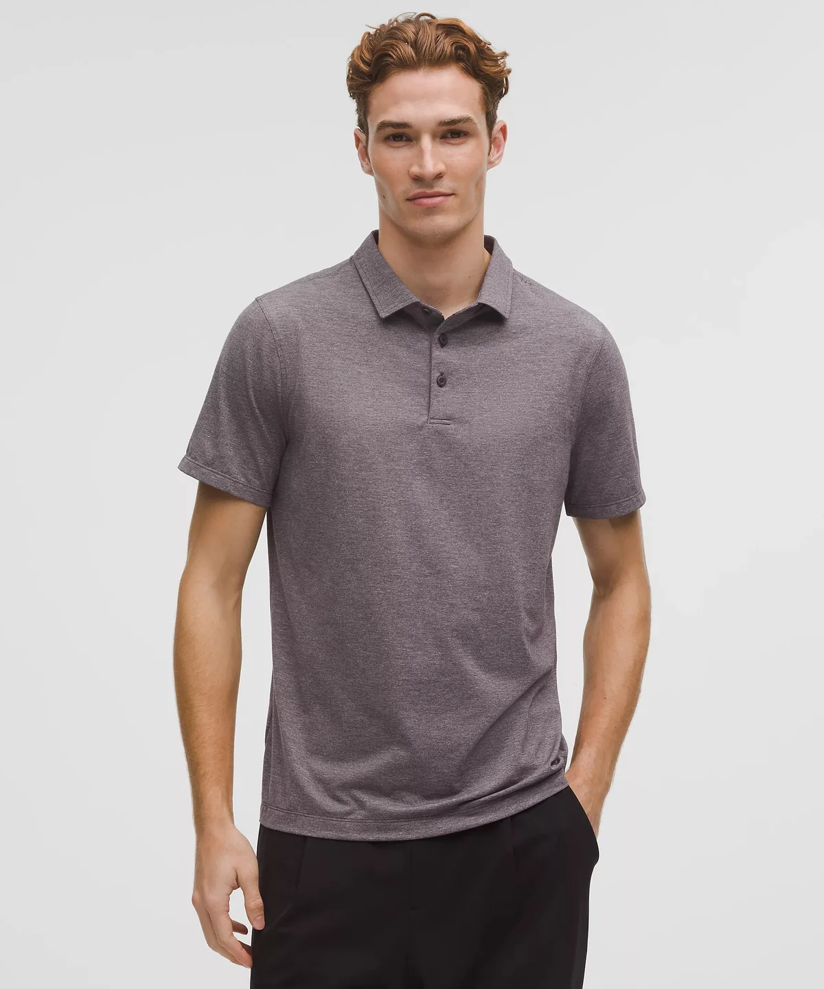 Lululemon Evolution Short-Sleeve Polo Shirt Heathered Sequoia