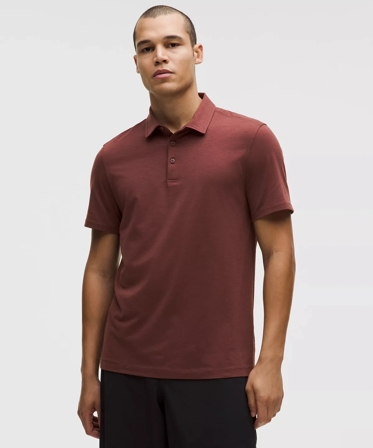 Lululemon Evolution Short-Sleeve Polo Shirt Red Merlot