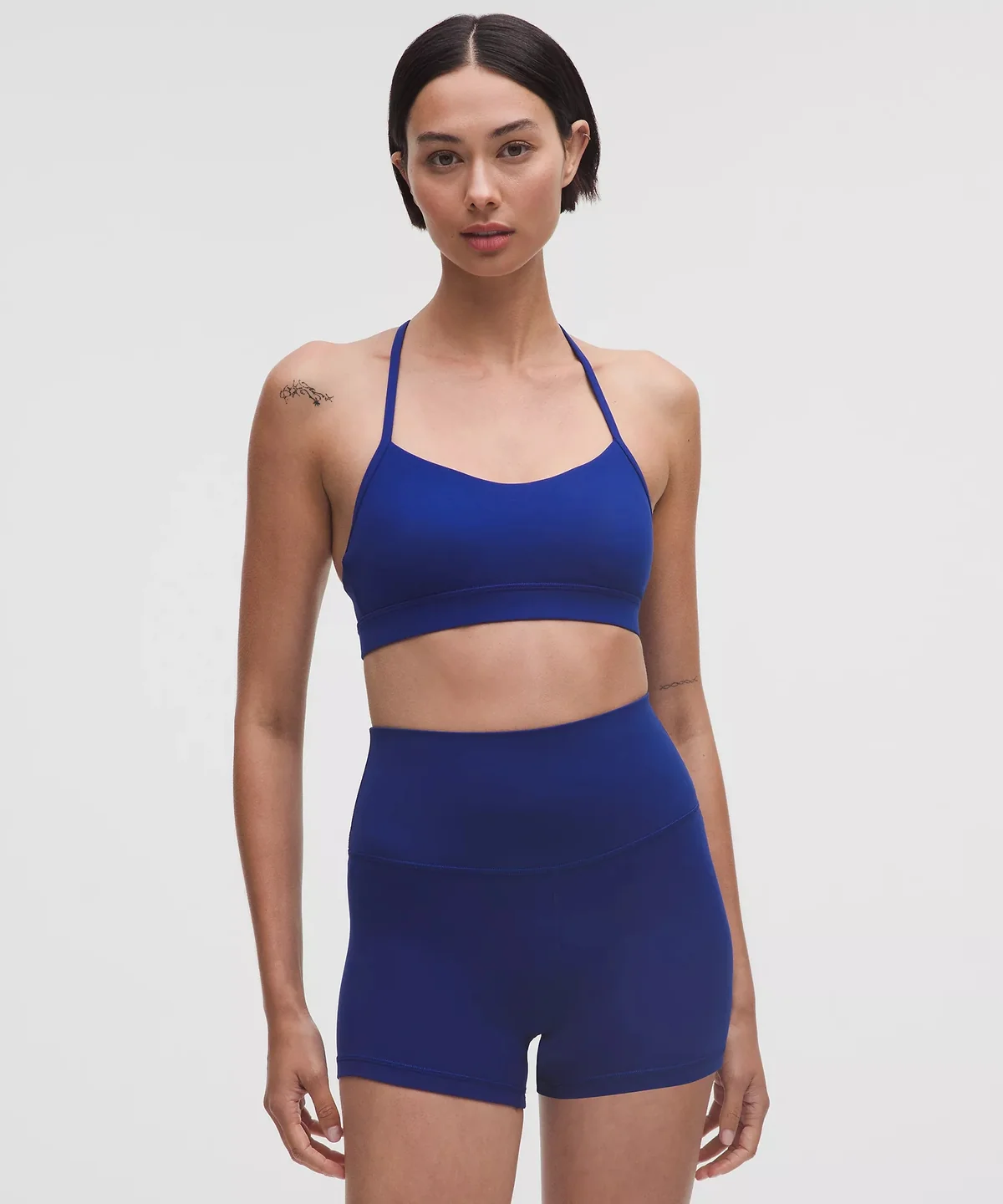 Lululemon Flow Y Bra Nulu Light Support, A–C Cups Deep Sea Blue