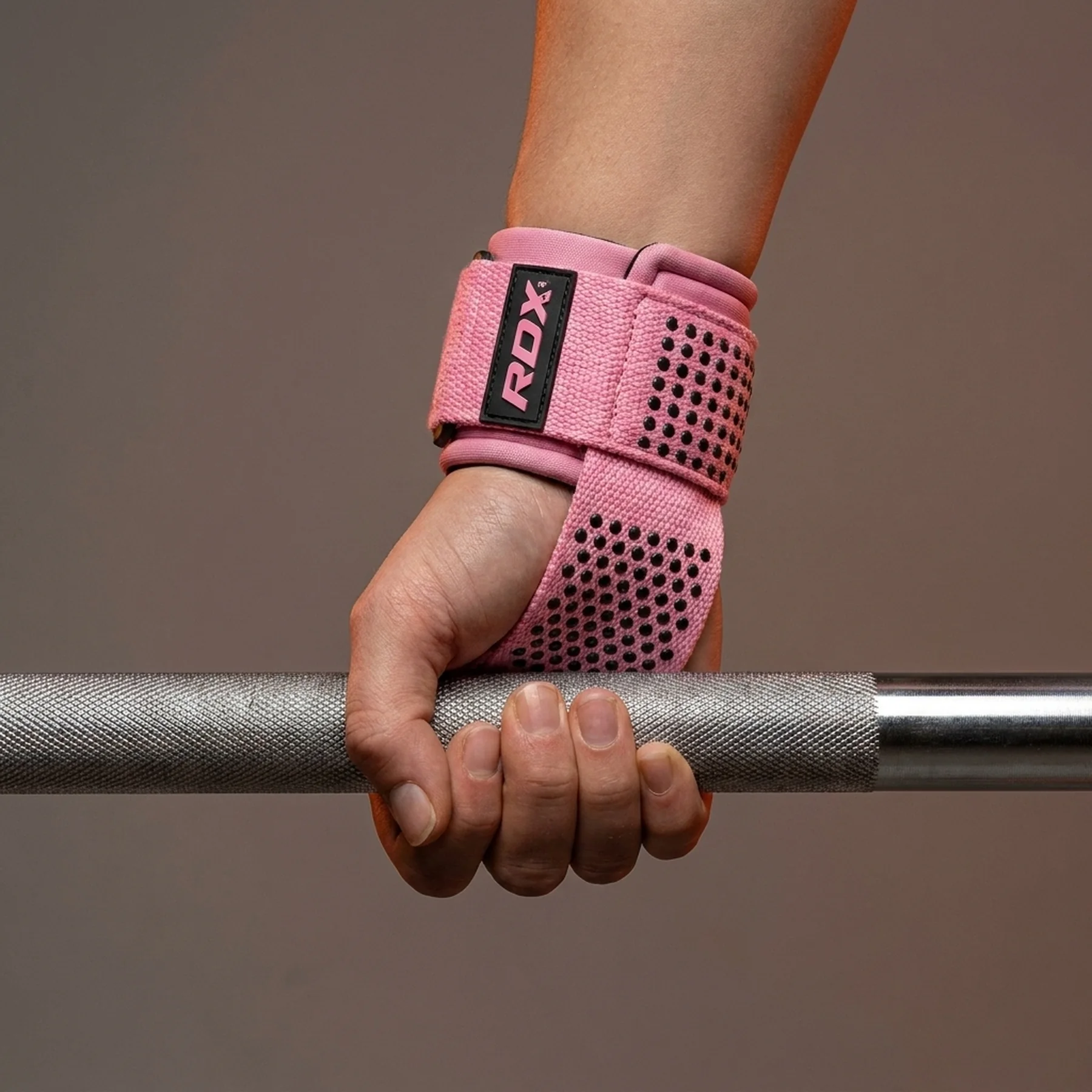 Лямки для тяги RDX S4 Gym Cotton Gel Straps Pink Plus