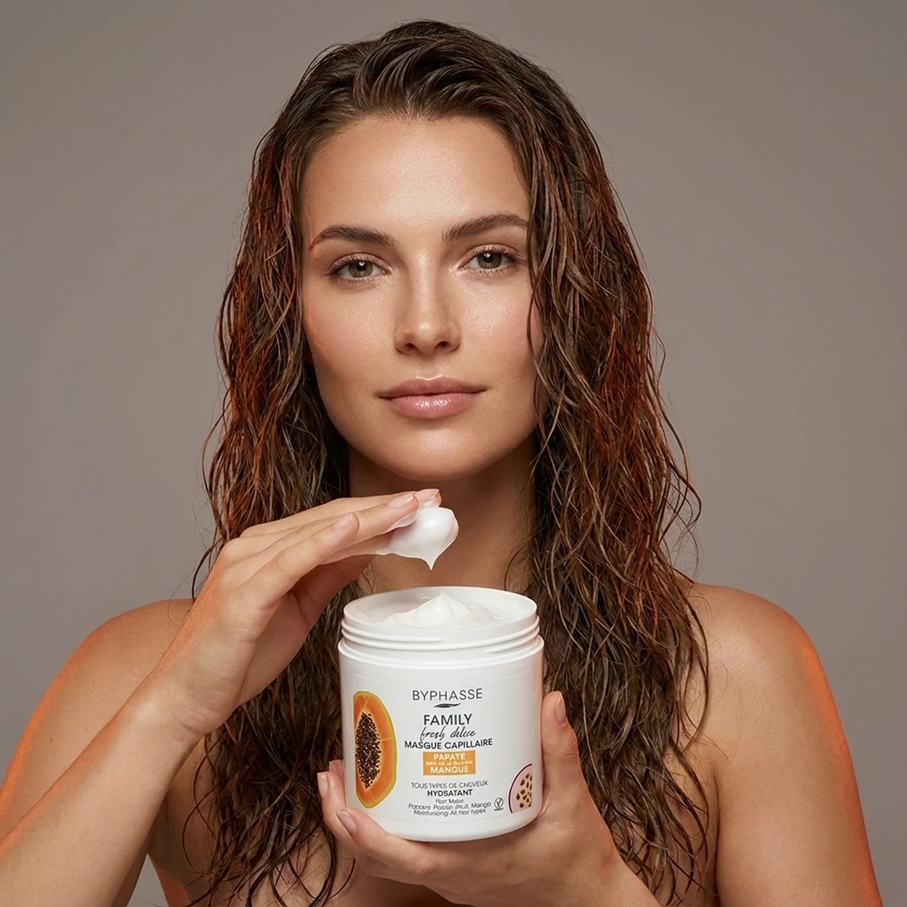 Маска для всех типов волос Byphasse Family Fresh Delice Mask - ПАПАЙЯ, МАРАКУЙЯ ТА МАНГО 250 мл