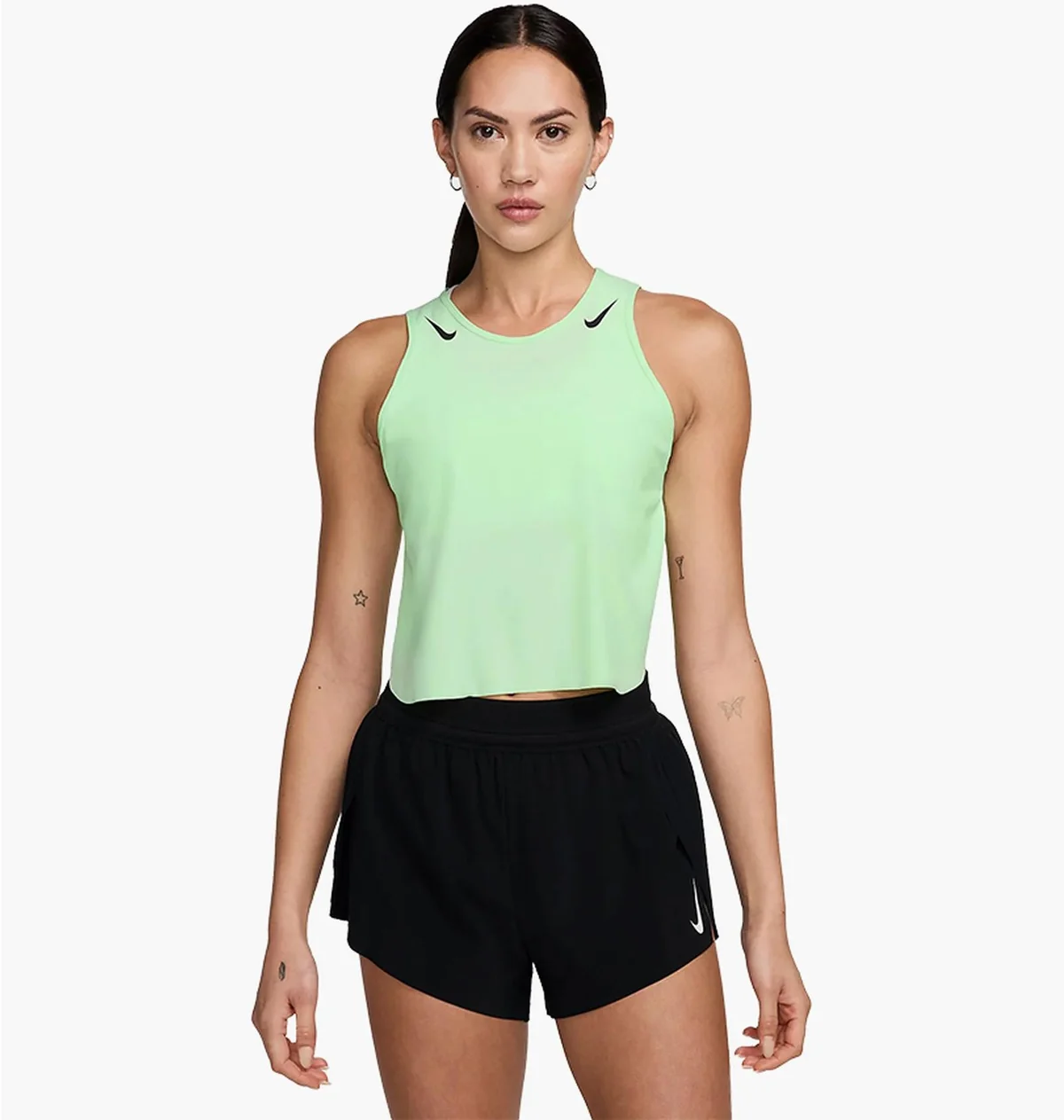 Майка жіноча Nike Aeroswift Dri-Fit Adv Cropped Running Tank Top Green (FN2713-376)