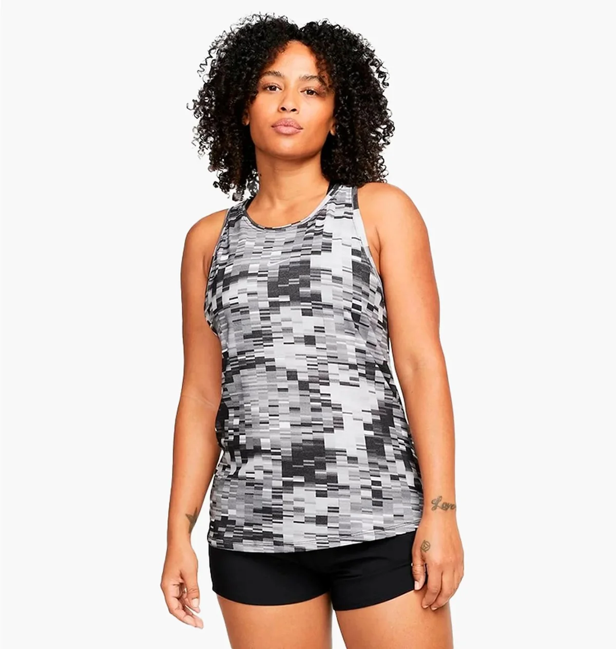 Майка жіноча Nike Crew Neck Athlete Dri-Fit Camo/Grey (DX7898-010)