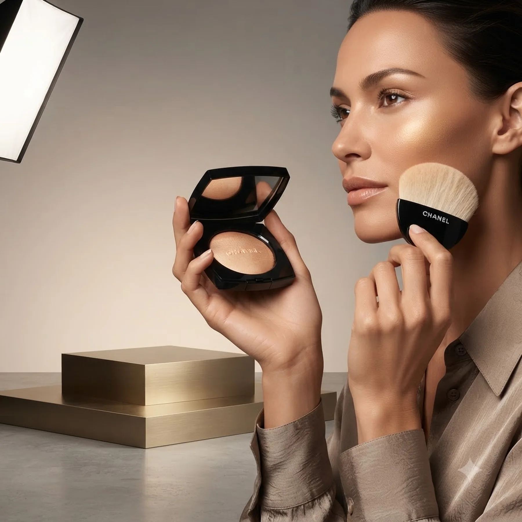 Мерцающая пудра-хайлайтер CHANEL Poudre Lumiere 8.5 г 20 Warm Gold