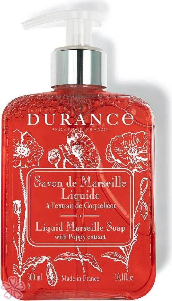 Мыло жидкое Durance Liquid Marseille Soap 300 мл Екстракт маку
