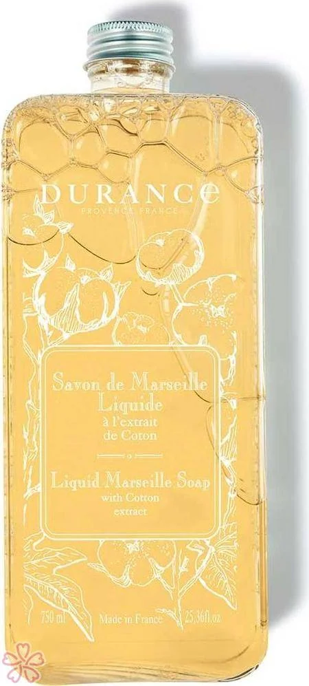Мыло в экономной упаковке Durance Liquid Marseille Soap 750 мл Екстракт бавовни