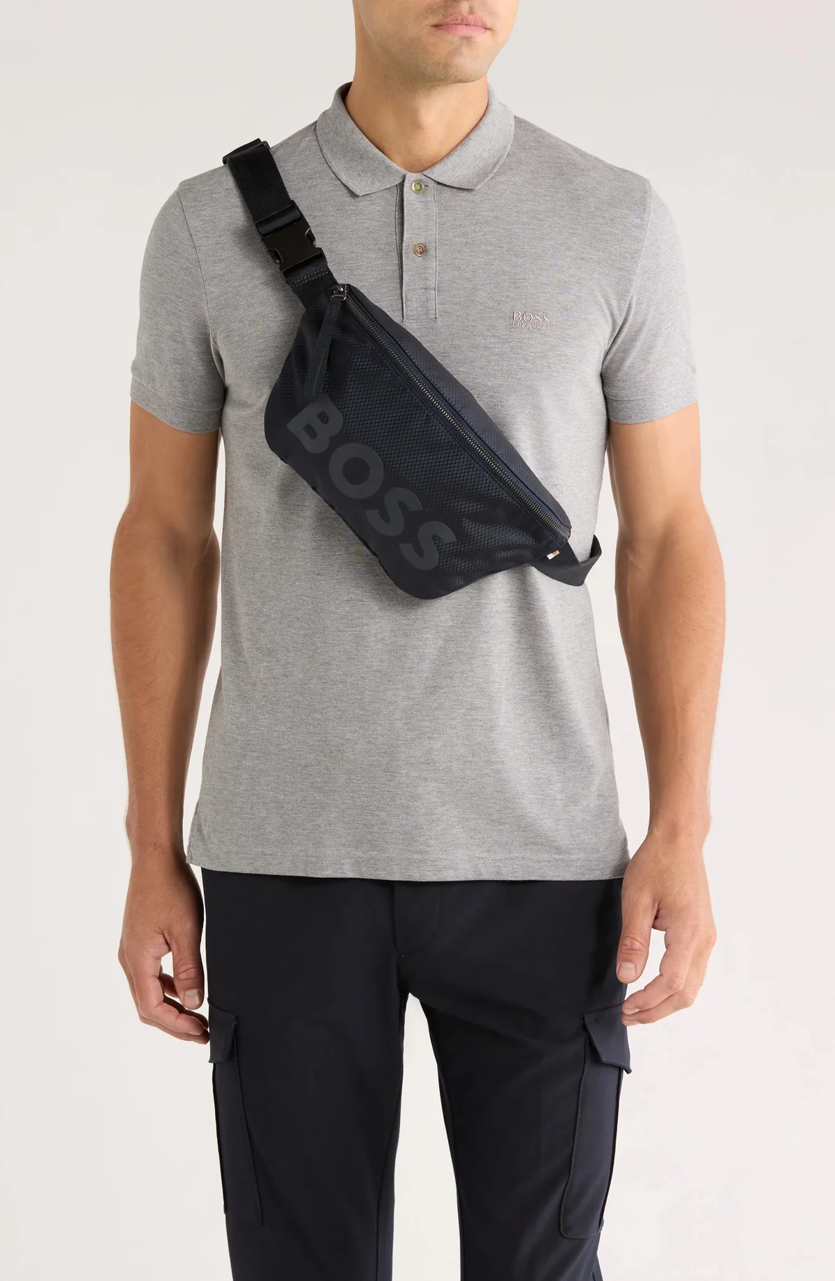 Містка поясна сумка Hugo Boss бананка 1159844516 Синій