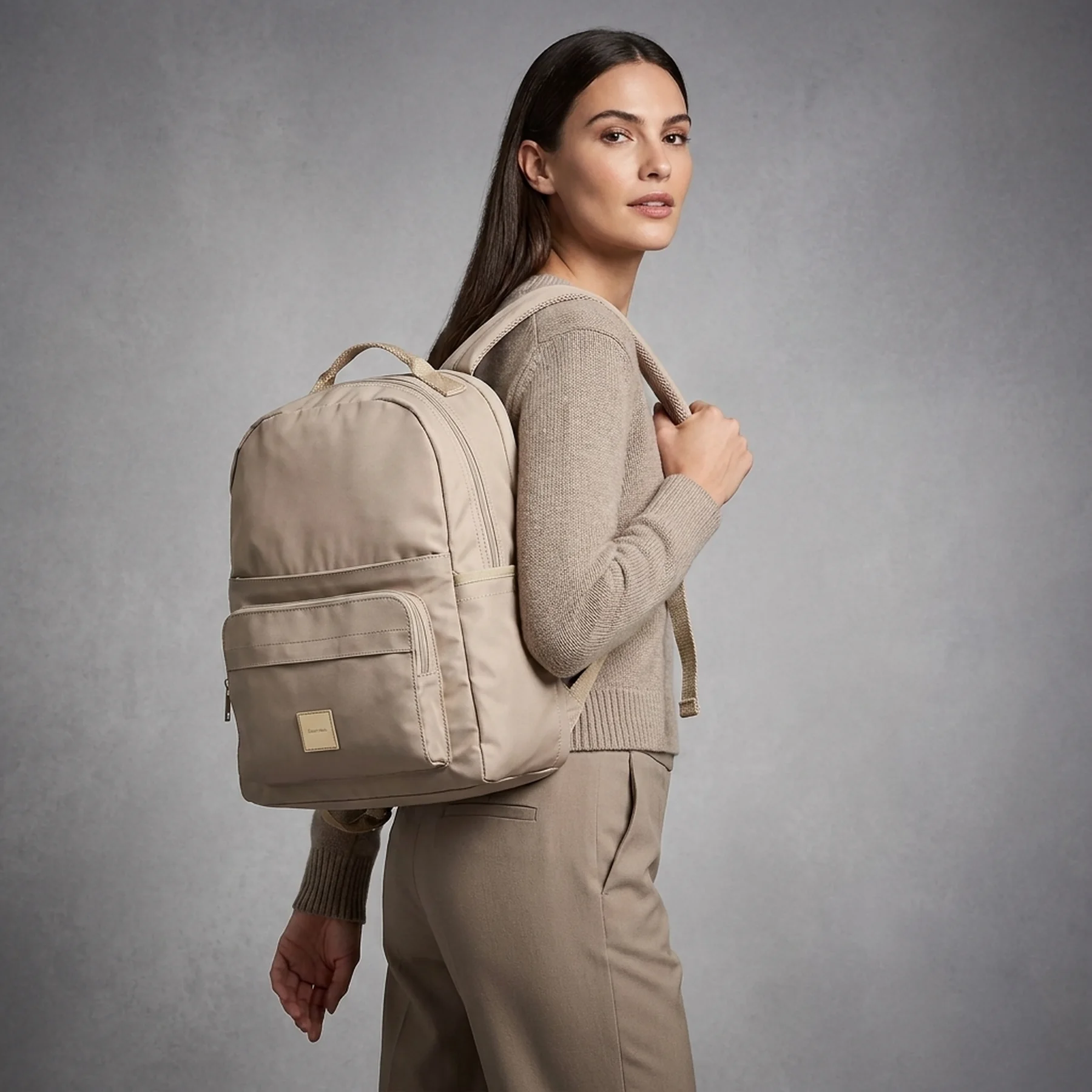 Місткий рюкзак Calvin Klein на блискавці 1159847544 (Бежевий One Size)