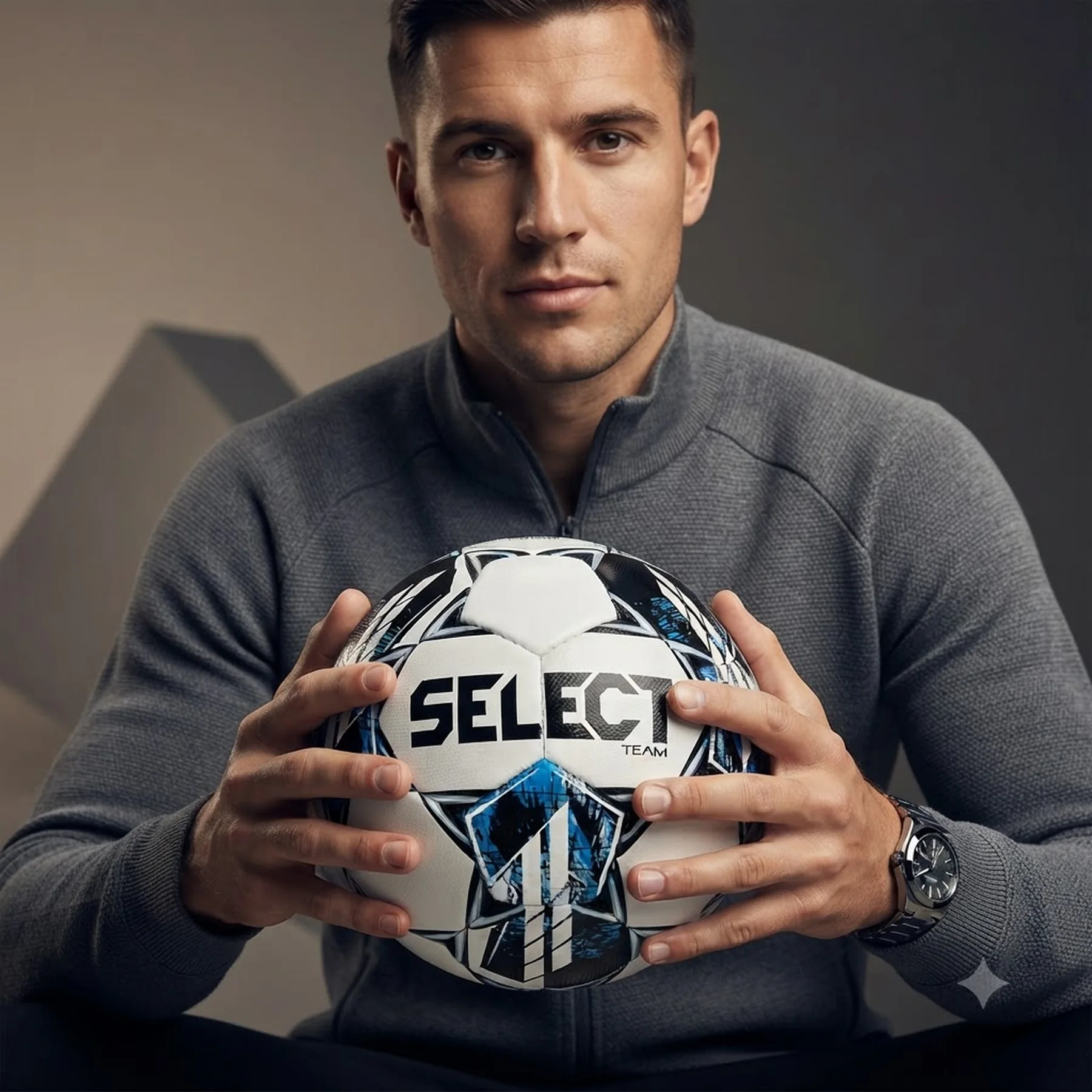 М'яч футбольний Select TEAM FIFA v23 біло-синій, розмір 5