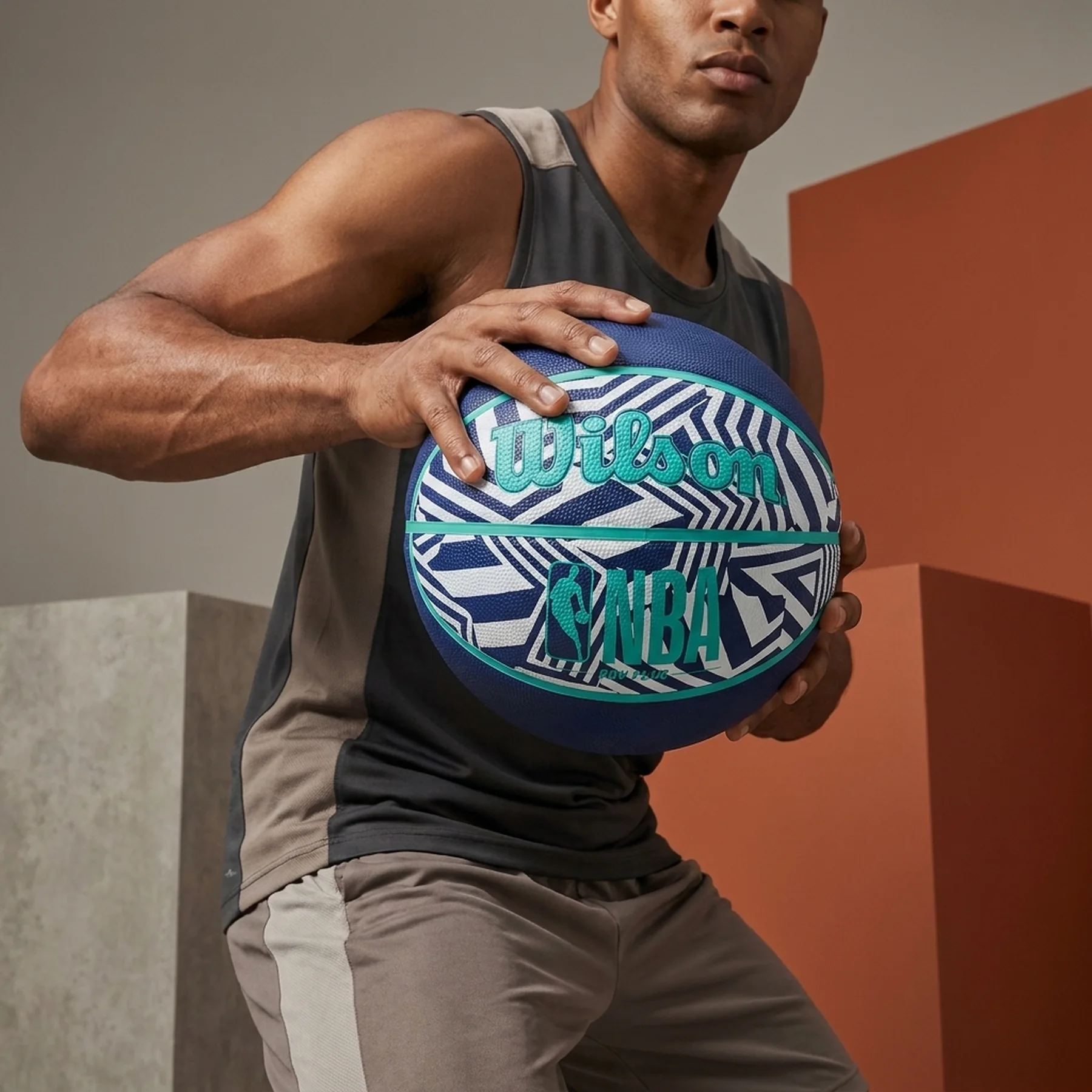 М'яч баскетбольний Wilson NBA DRV PLUS DAZZLE CAMO BSKT INDIGO size 7