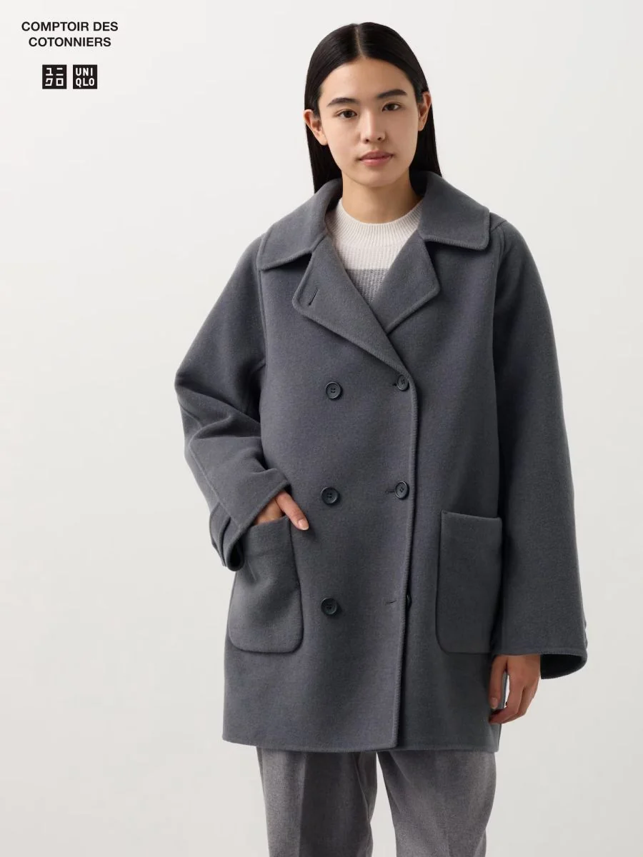 М'яке напіввовняне пальто Uniqlo 1159824653