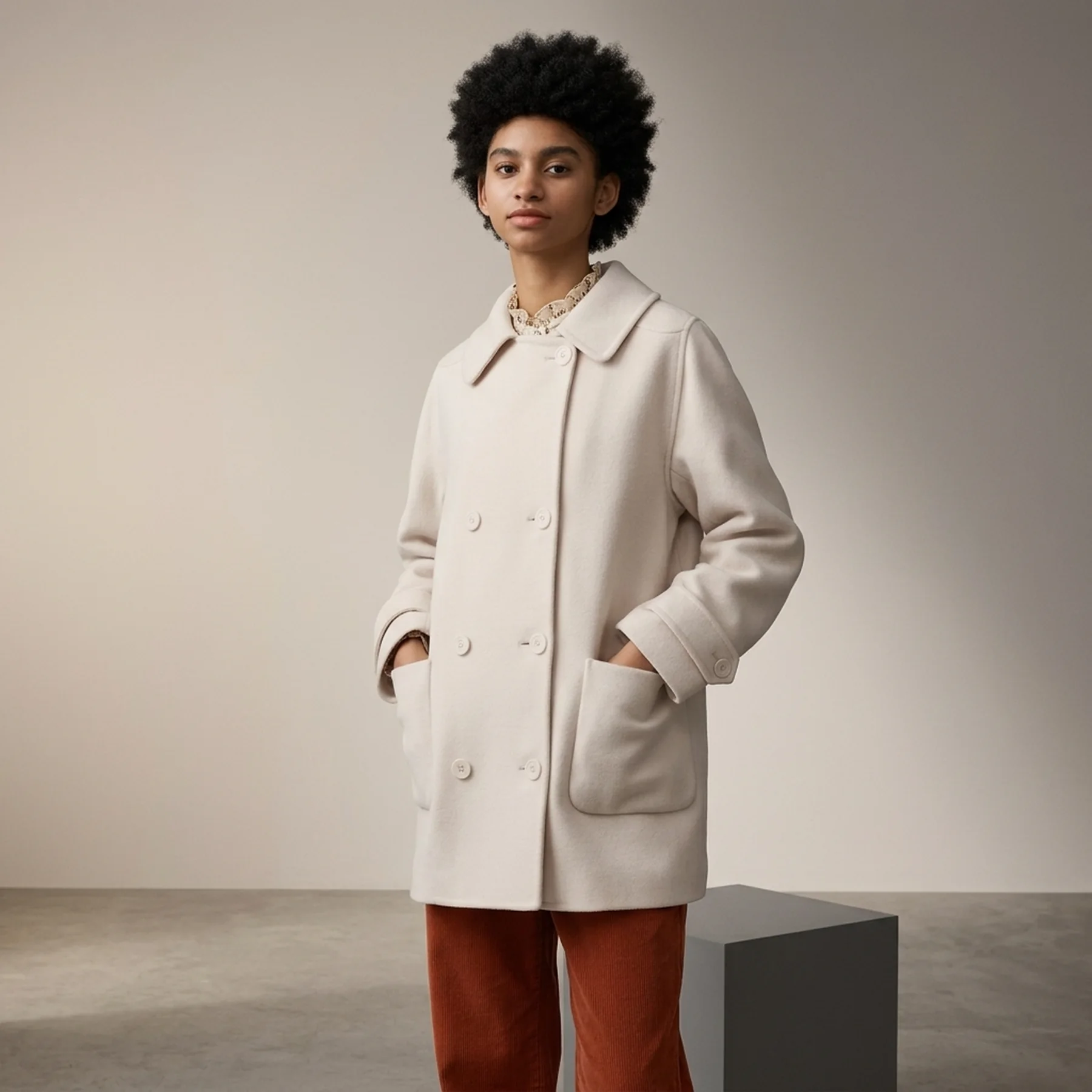 М'яке напіввовняне пальто Uniqlo 1159826607