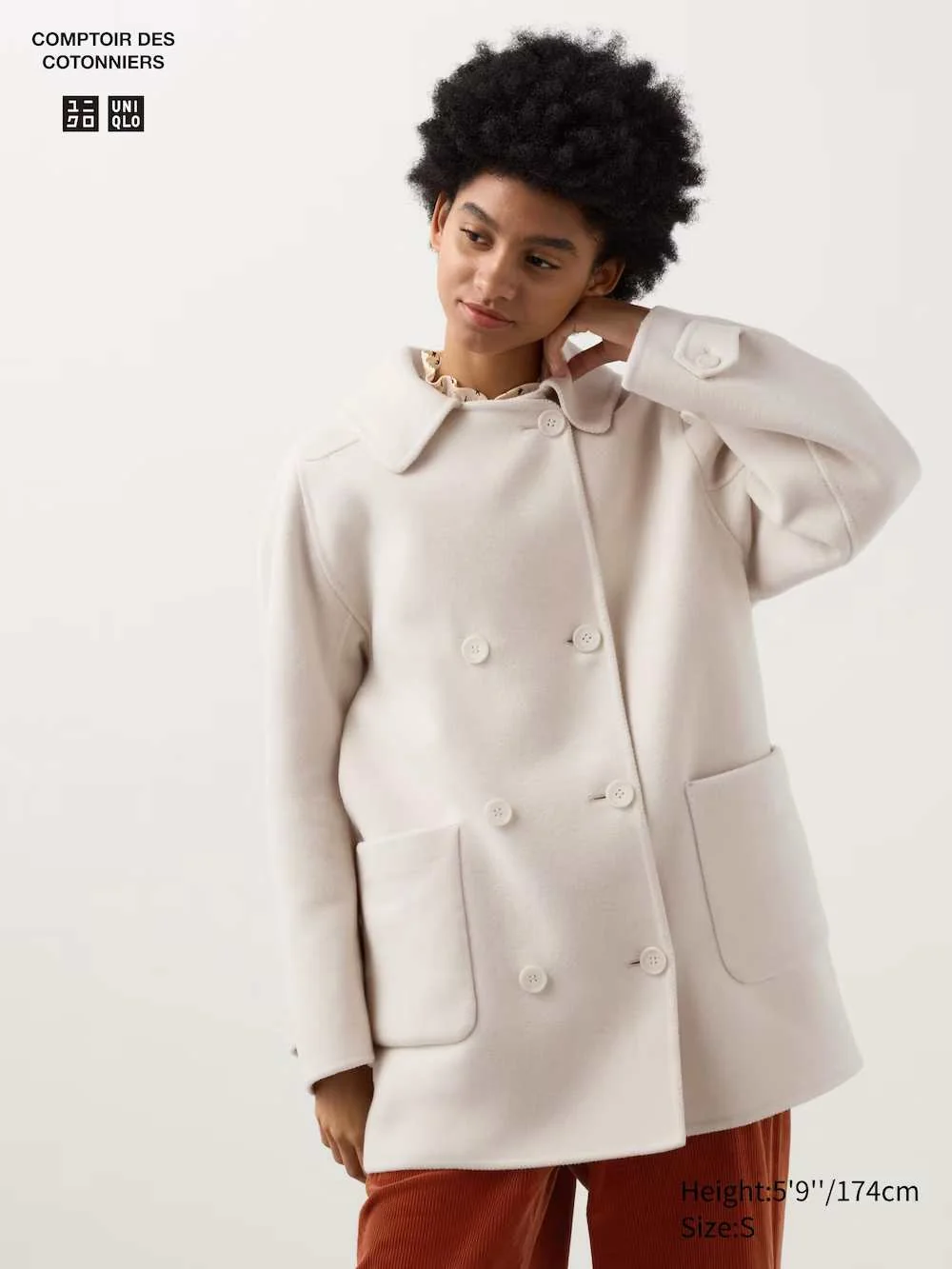 М'яке напіввовняне пальто Uniqlo 1159826607