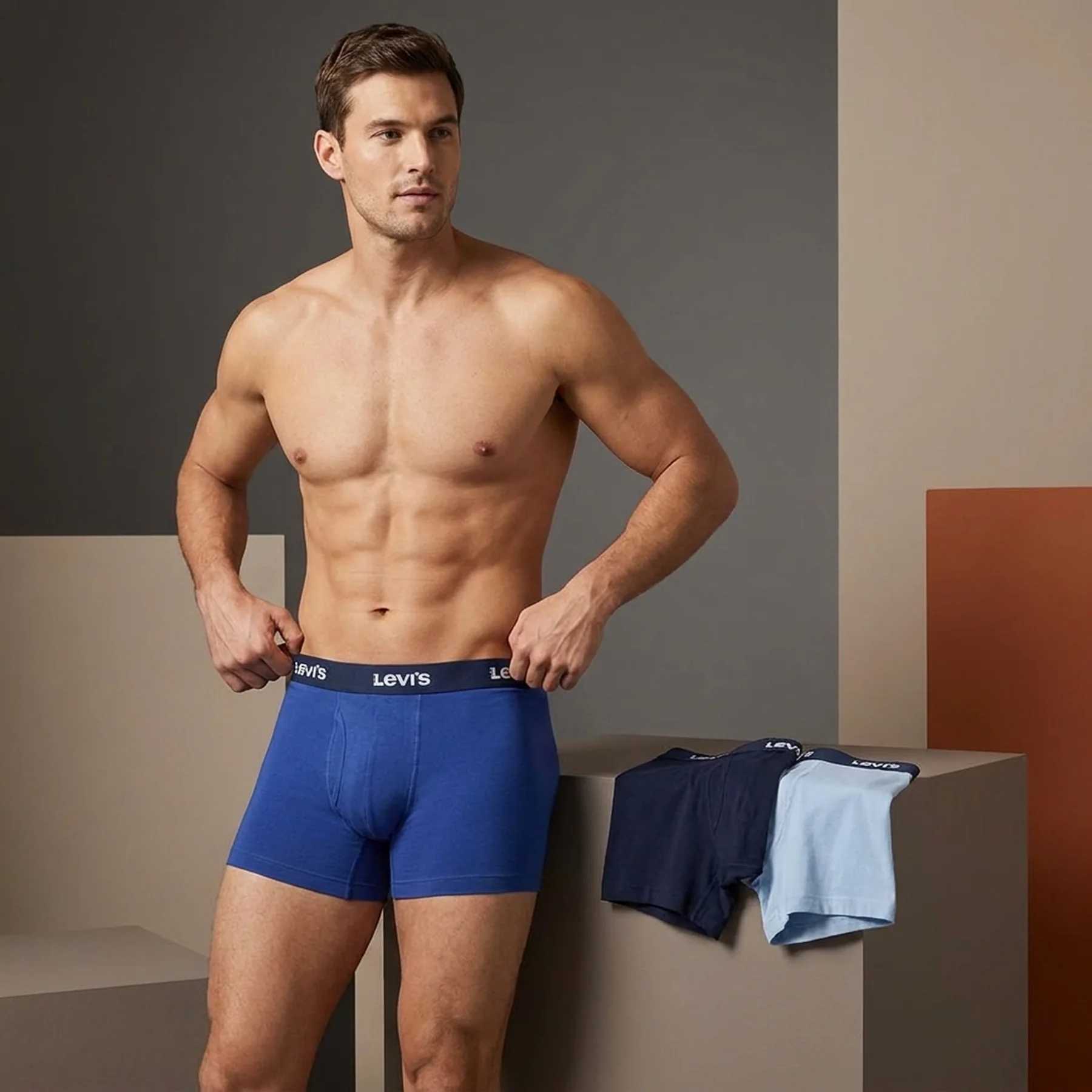 Набір чоловічих трусів боксерів Levi's 3 шт 1159857738