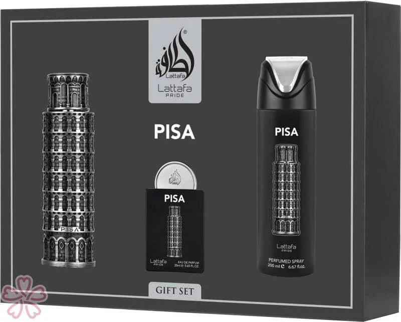 Набор для мужчин Lattafa Perfumes Pride Pisa Парфумована вода 100 мл + Парфумована вода 20 мл + Парфумований дезодорант 200 мл