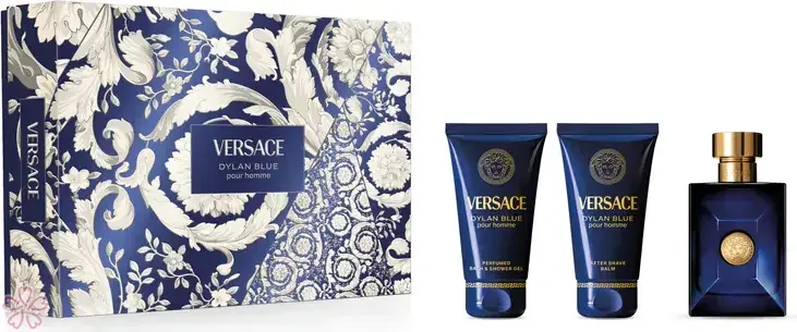 Набор для мужчин Versace Dylan Blue Туалетна вода (50мл) + Гель для душу (50мл) + Бальзам після гоління(50мл)