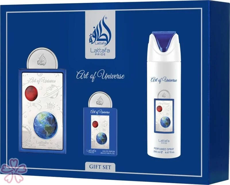 Набор для женщин Lattafa Perfumes Pride Art of Universe Парфумована вода 100 мл + Парфумована вода 20 мл+ Дезодорант 200 мл