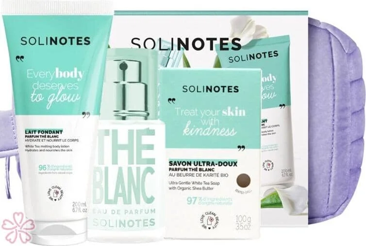 Набор для женщин Solinotes The Blanc Парфумована вода Tea Blanc 50 мл - Лосьйон для тіла Tea Blanc 200 мл - Мило Tea Blanc 100 г