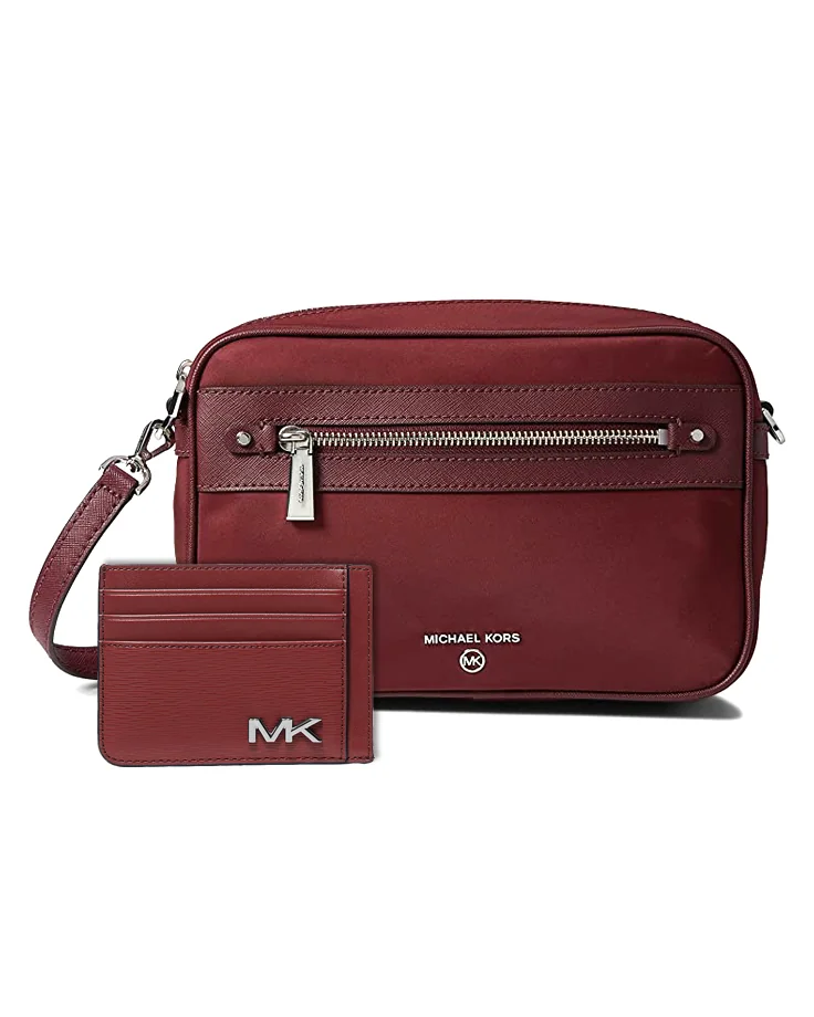 Набір Jet Set Charm Michael Kors сумка та картхолдер 1159859324 Бордовий