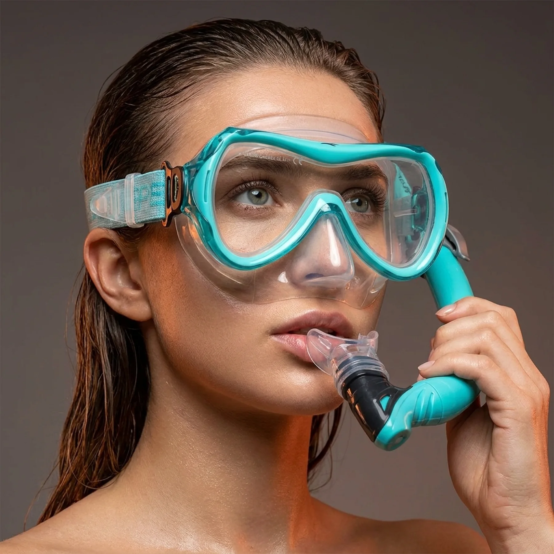 Набір маска і трубка Aqua Speed ALIZE FS + SAMOS 61091 бірюзовий Діт OSFM