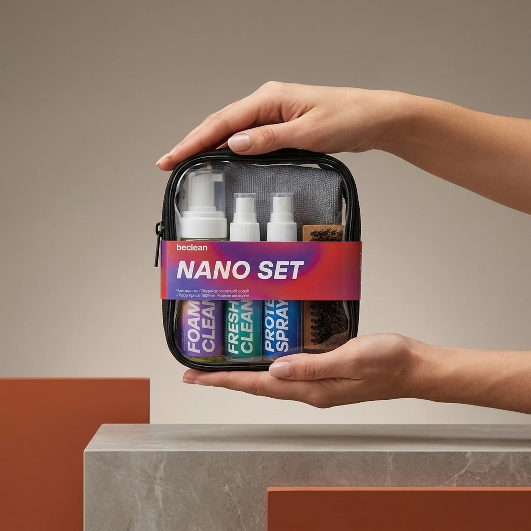Набір по догляду за взуттям NANO SET