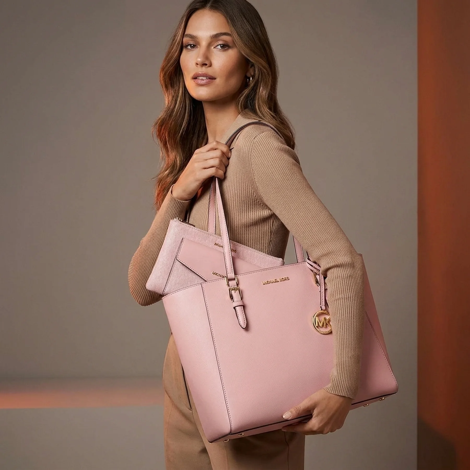 Набір сумок Michael Kors тоут та дві сумки-кроссбоді 1159832724 (Рожевий One size)