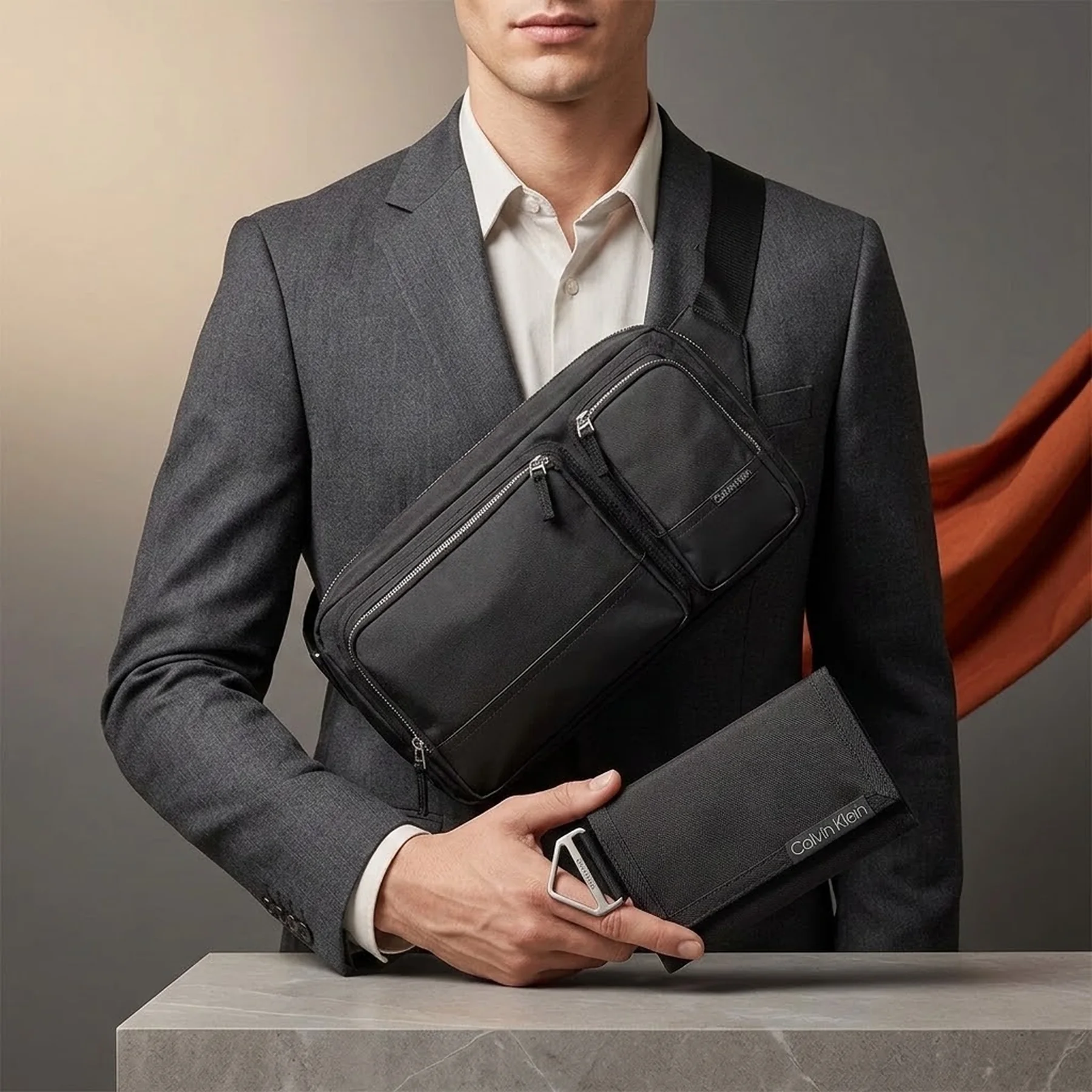 Набір Utility Calvin Klein сумка-слінг та гаманець 1159845567 Чорний