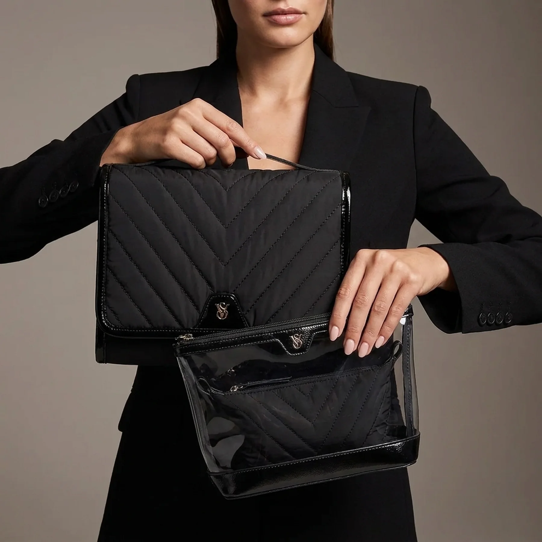 Набір Victoria's Secret дорожня сумка та косметичка 1159847925 (Чорний One size)