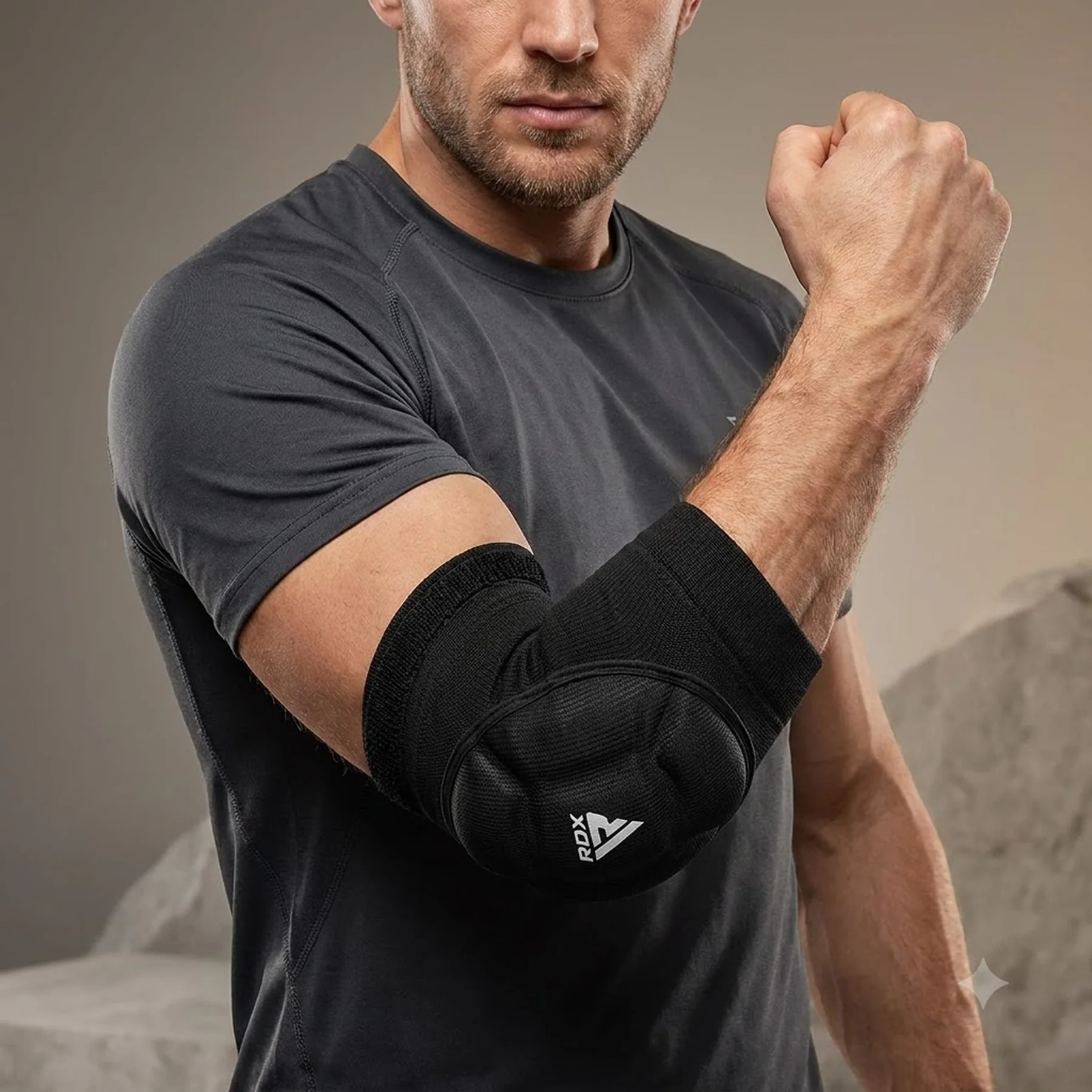 Налокітник RDX HOSIERY ELBOW FOAM чорний, білий L (HYP-EBW)