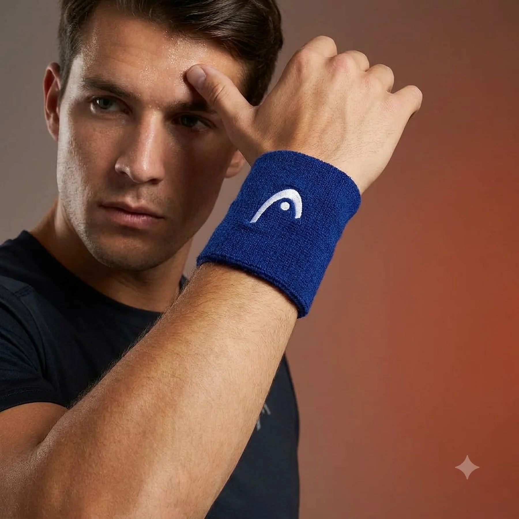 Напульсник Head New Wristband 2,5" blue (nylon)