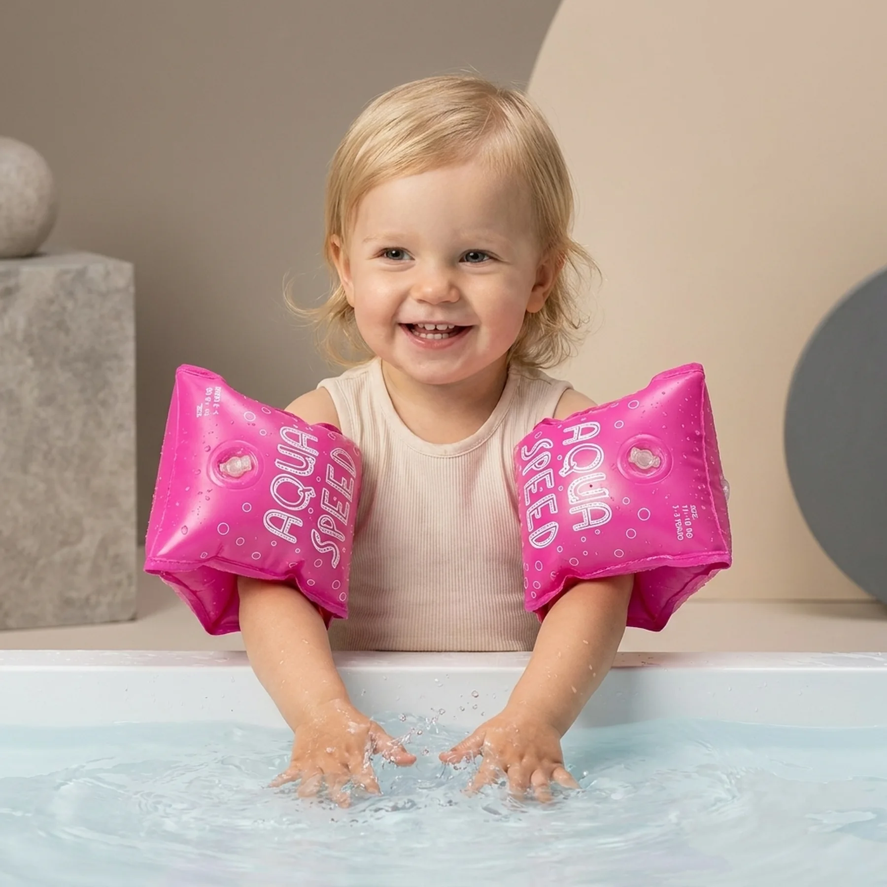 Нарукавники Aqua Speed PREMIUM 6086 малиновий Діт age 1-3