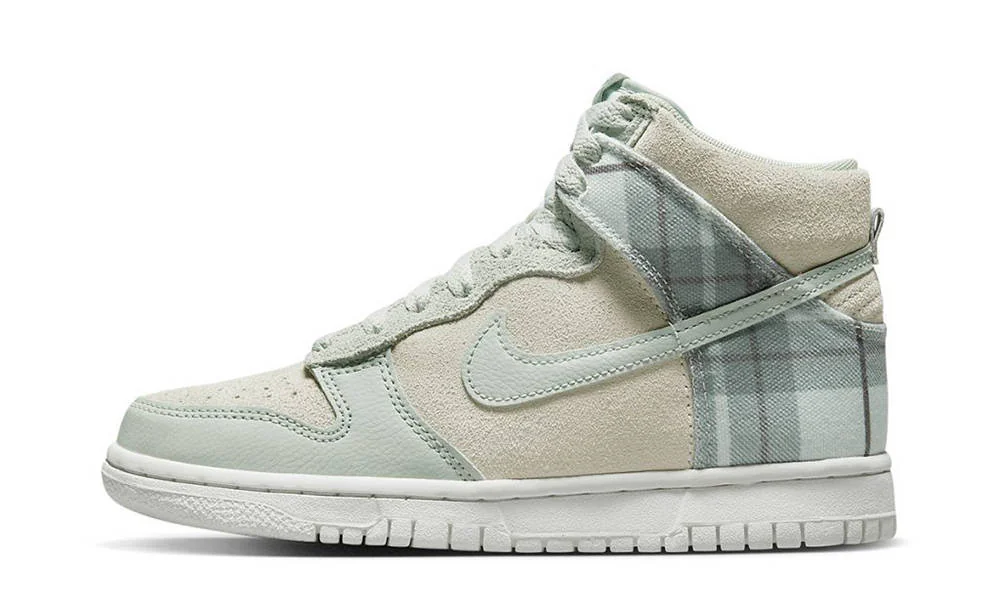 Nike Dunk High SE GS 'Mint Plaid'