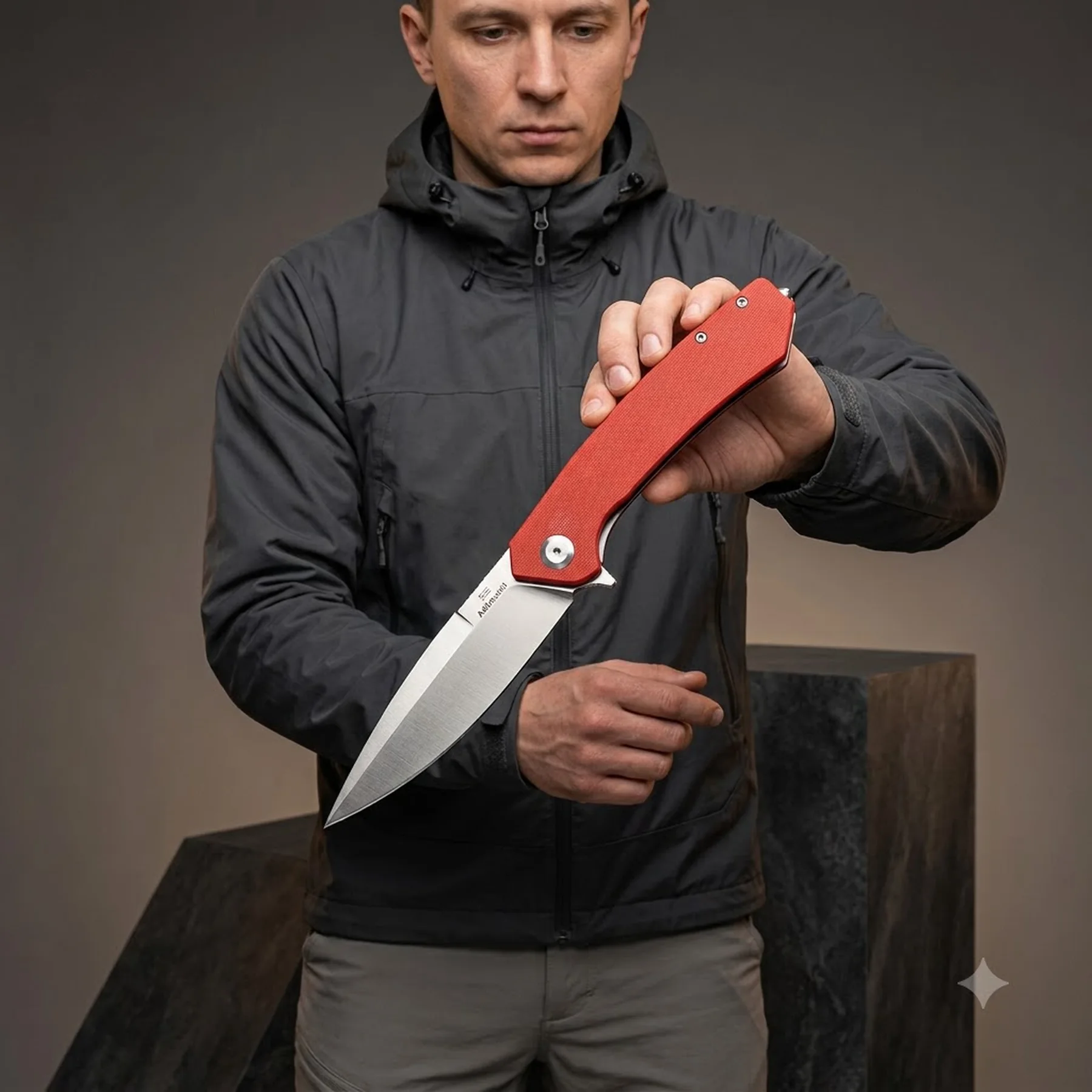 Нiж туристичний Adimanti by Ganzo (Skimen design) (8.5 см)  D2 / G10 червоний