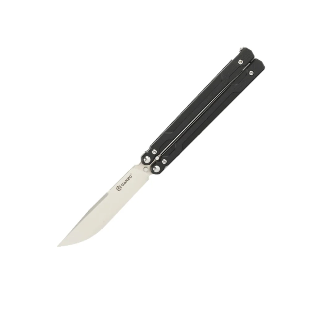 Нiж метелик (балiсонг) Ganzo G766 (8.9 см) 440С / G10 чорний