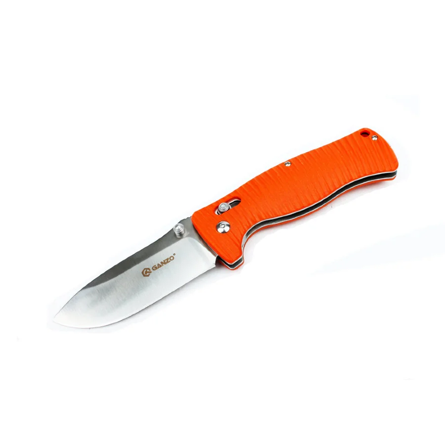 Ніж складаний туристичний Ganzo G720 (9 см) 440C / G10 помаранчевий