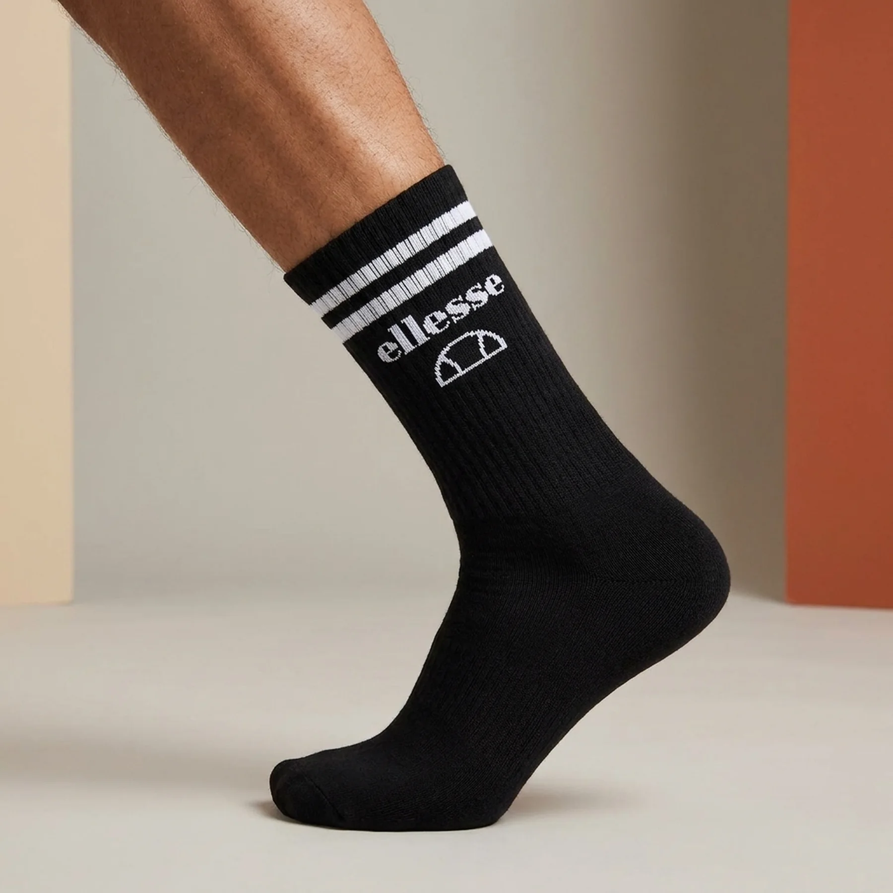 Ellesse Pullo 3-Pack Crew Socks black