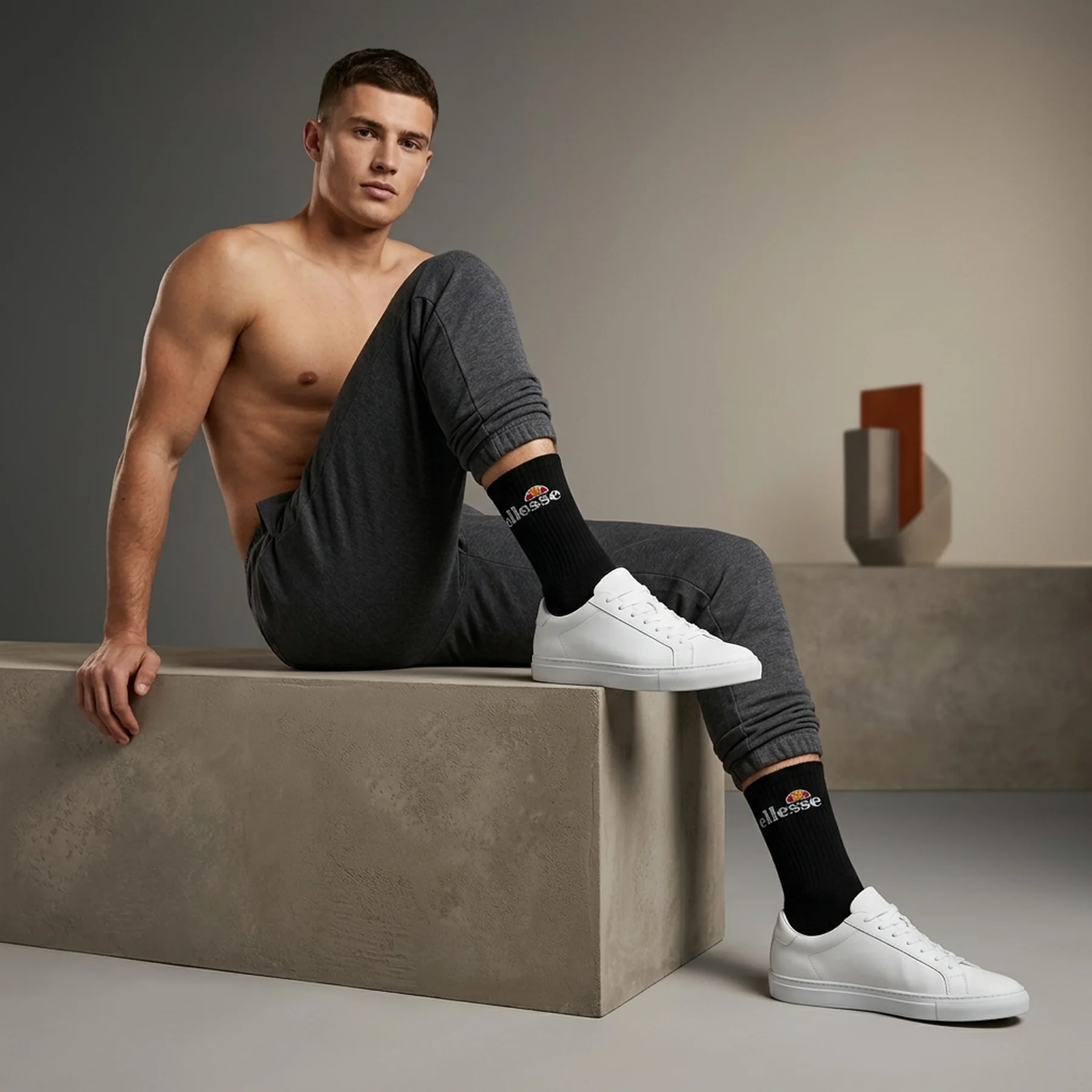 Носки Ellesse Romuno 6-Pack Crew Socks black