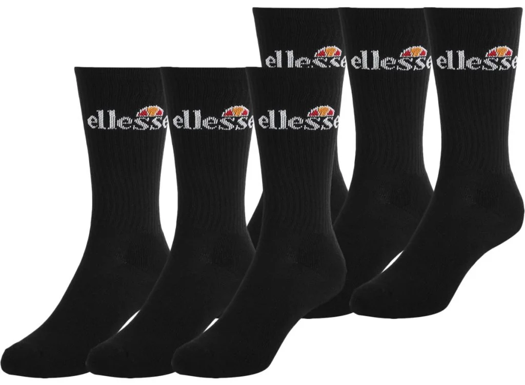 Носки Ellesse Romuno 6-Pack Crew Socks black