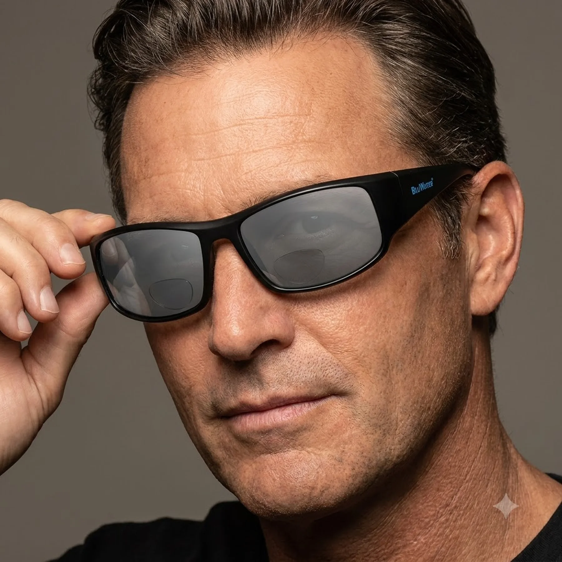 Бифокальные поляризационные очки BluWater Bifocal-1 (+1.5) Polarized (gray) серые