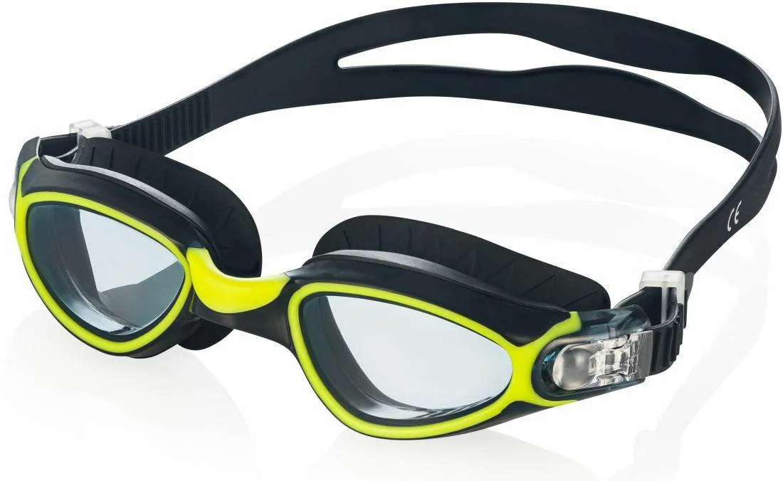 Окуляри для плавання Aqua Speed CALYPSO 6369 чорний, жовтий Уні OSFM (083-38)